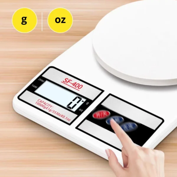 Balança Digital de Cozinha Alimentos Confeitaria Ingredientes SF 400 1g até 10 kg Culinária Função Tara Dosagem - ENVIO RAPIDO - Imagem 5