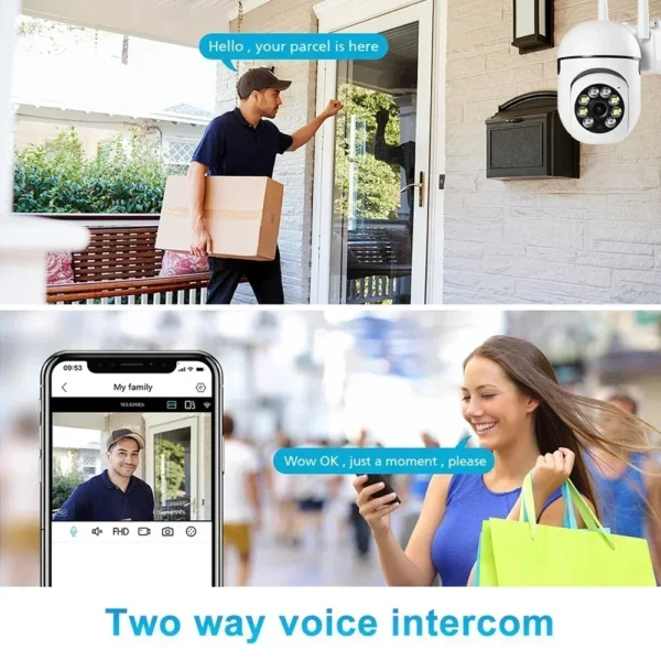 2.4G 1080P Cameras Wifi Video Surveillance IP Outdoor Security Protection Monitor 4.0X Zoom Home Wireless Track Alarm Waterproof - Imagem 2